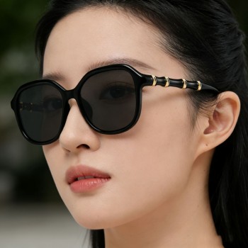 G家新款竹节墨镜女款适合方圆脸大框大脸2026新款框方框太阳镜女