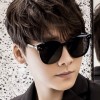 新款韩版偏光墨镜情侣款百搭大脸显瘦太阳镜网红同款V牌太阳眼镜