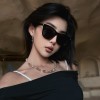 植伍新款韩系偏光太阳镜个性复古太阳眼镜女素颜街拍驾驶出行墨镜