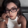 植伍新款时尚潮流猫眼眼镜防蓝光素颜眼镜框女高品质TR近视眼镜架