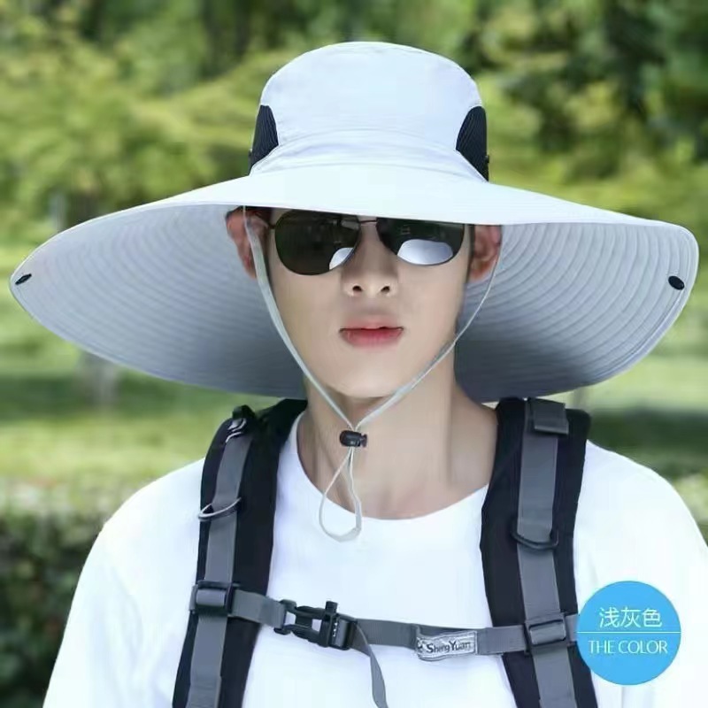 帽子男遮阳帽户外夏天防晒旅游休闲韩版渔夫帽男士登山钓鱼太阳帽
