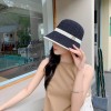 夏季针织镂空透气渔夫帽子女百搭休闲户外遮阳防晒帽薄款水桶盆帽