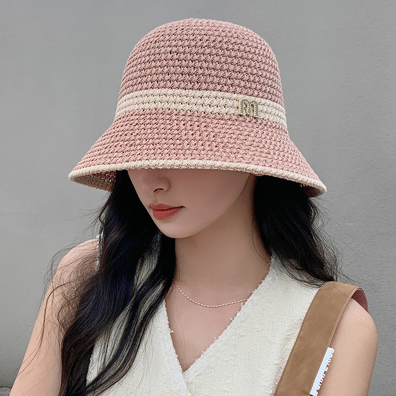 渔夫帽女防晒帽子夏天网眼透气太阳帽出游百搭遮阳显脸小日系盆帽