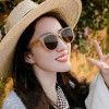 刘亦菲许红豆同款茶色墨镜女韩版GM百搭经典复古偏光太阳眼镜潮
