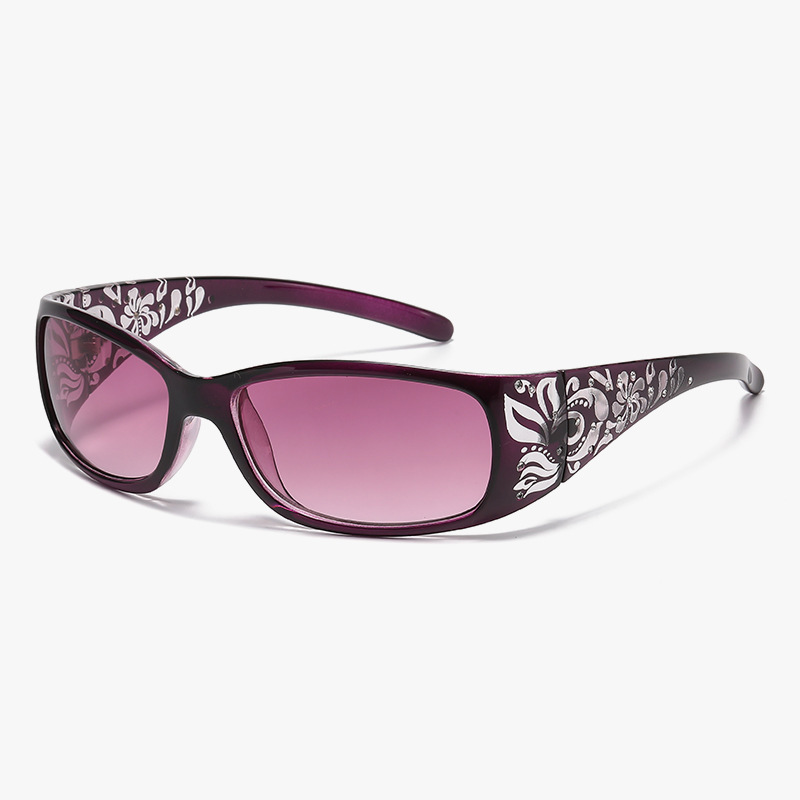 网红新款镭射镶钻太阳镜女防紫外线渐变粉紫太阳眼镜百搭妈妈墨镜