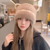 可爱搞怪卡通香肠嘴毛线帽秋冬女大头围丑萌搞怪保暖护耳帽子情侣