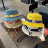 日系工装风撞色渔夫帽夏季出游露营遮阳防晒帽户外登山钓鱼帽子