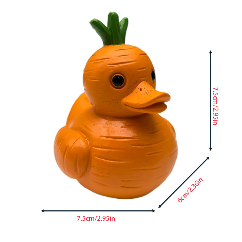 跨境新品 Whimsical Vegetable Duck 奇思妙想的素鸭树脂工艺品