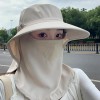 全方位防晒帽透气遮脸面罩护颈一体太阳帽爬山徒步登山帽大帽檐