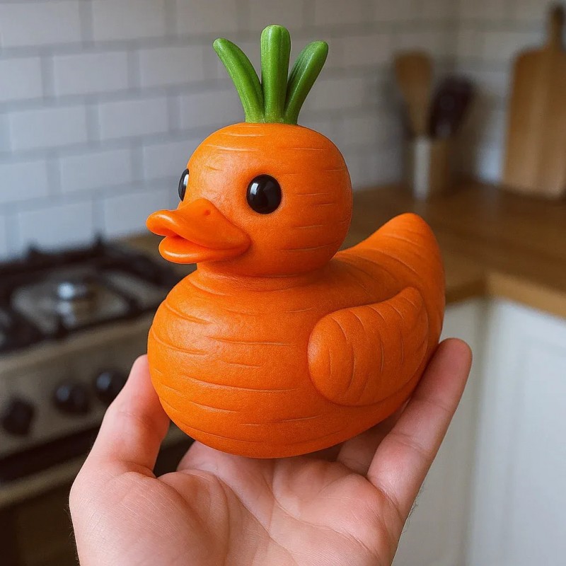 跨境新品 Whimsical Vegetable Duck 奇思妙想的素鸭树脂工艺品