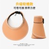 夏季大帽檐防晒帽可折叠空顶帽糖果色遮阳帽户外骑行女款太阳帽子