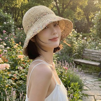 夏季镂空网状渔夫帽大檐防晒遮阳帽户外登山休闲出行百搭帽子