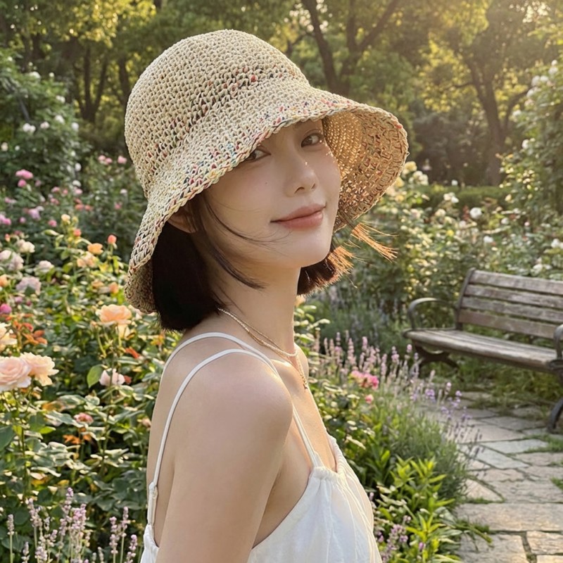夏季镂空网状渔夫帽大檐防晒遮阳帽户外登山休闲出行百搭帽子