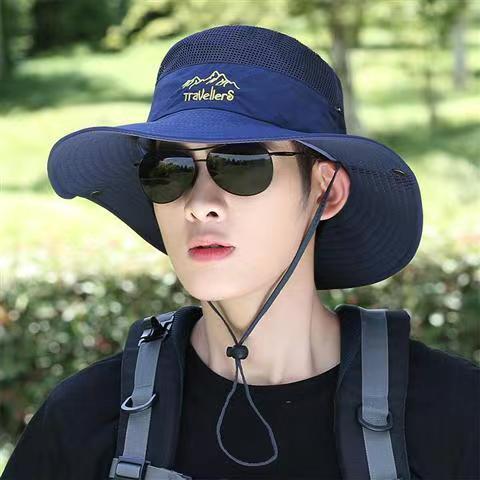 帽子男遮阳帽户外夏天防晒旅游休闲韩版渔夫帽男士登山钓鱼太阳帽