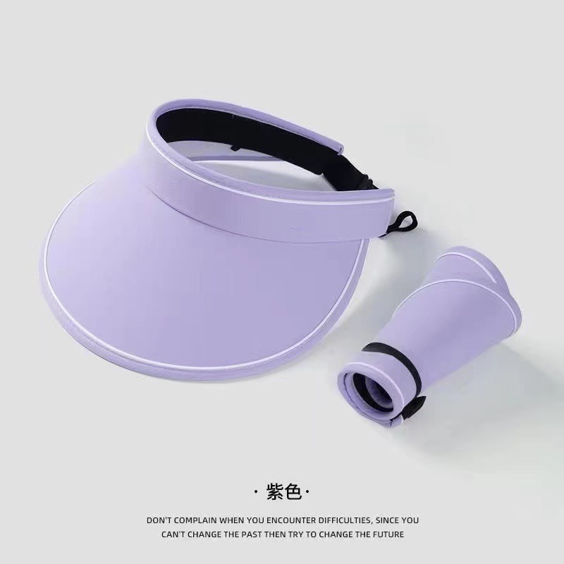夏季大帽檐UPF50+骑车防紫外线空顶防晒帽女uv太阳帽子遮阳帽遮脸