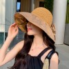 发卡帽沙滩帽女士帽太阳遮阳帽批发透气大檐帽黑胶女帽方便收纳