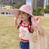 儿童防晒帽夏天防紫外线男童遮阳帽透气大帽檐女童渔夫帽太阳帽薄
