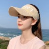 空顶帽女遮阳防晒帽韩版户外运动太阳帽子2025新款遮阳棒球鸭舌帽