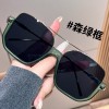 6618复古茶色大框墨镜女网红方形大脸显瘦素颜眼镜防紫外线太阳镜