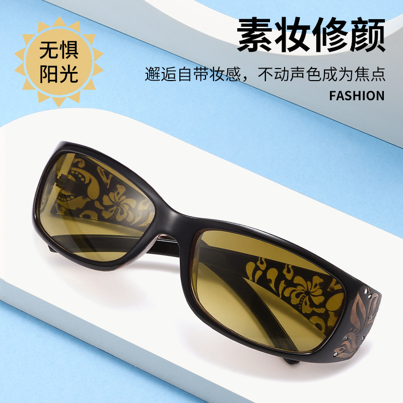 跨境爆款太阳镜女欧美热销高级镶钻防紫外线墨镜女户外sunglasses