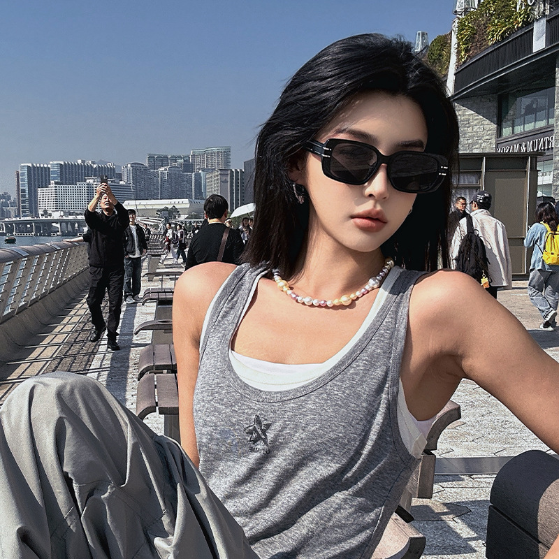 植伍时尚轻奢大牌墨镜女高级感偏光太阳眼镜欧美字母网红太阳镜男