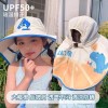 儿童防晒紫外线夏季遮阳帽披肩宝宝女童沙滩户外遮阳太阳帽渔夫帽