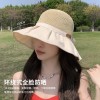 夏季新款渔夫帽大檐蝴蝶结沙滩帽子透气防晒遮阳出游太阳帽女帽