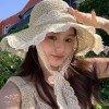 草帽女2026新款夏季镂空草编帽出游防晒帽子沙滩海边大帽檐遮阳帽