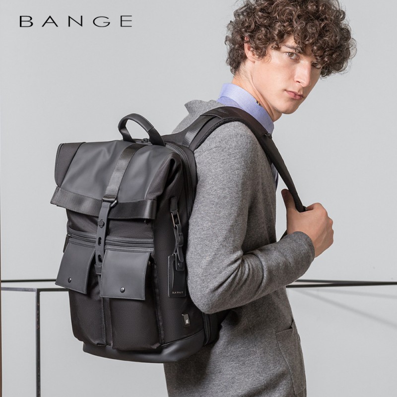 班歌背包男士高级感商务双肩包旅行大容量背包学生书包backpack