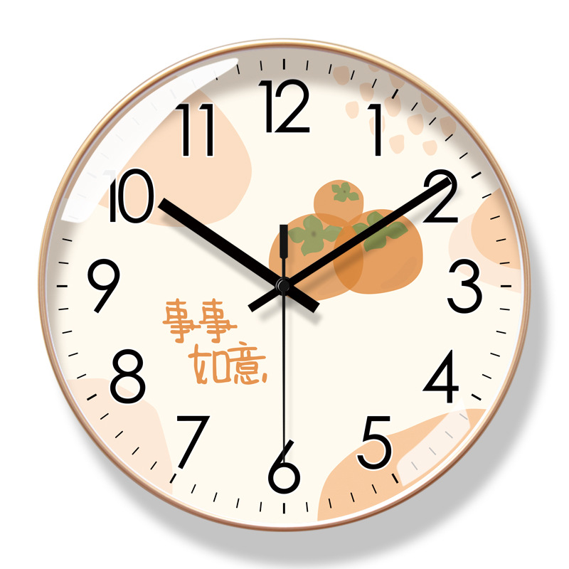 易普拉6430大吉大利时钟客厅钟表卧室挂钟创意挂表圆形静音石英钟