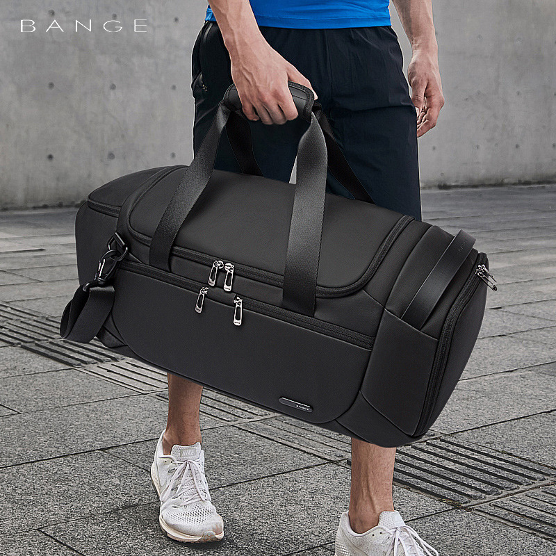 Bange新款男士旅行休闲健身包多功能户外斜跨包干湿分离手提包