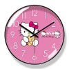 易普拉6908卡通 HELLO KITTY儿童挂钟客厅钟表早教时钟静音石英钟