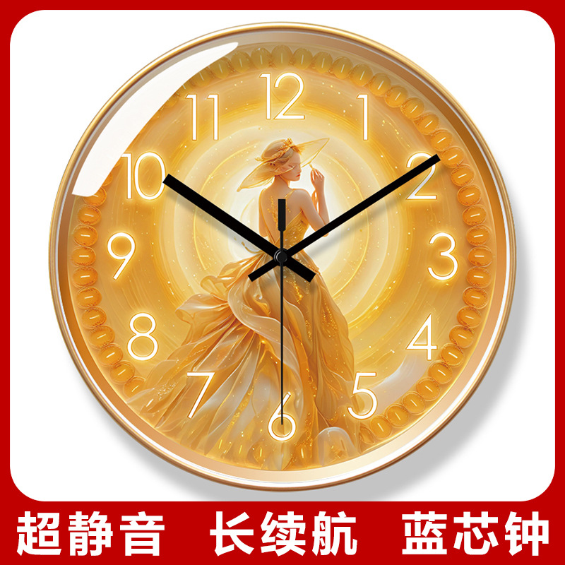 易普拉7120简约现代时钟养生会所挂钟客厅壁挂钟大气时尚装饰挂表