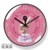 易普拉6018美容院时钟养生会所spa挂钟静音钟表静音扫秒石英钟