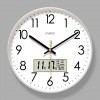 易普拉6026静音双日历挂钟客厅挂墙钟表经典时钟挂表万年历石英钟