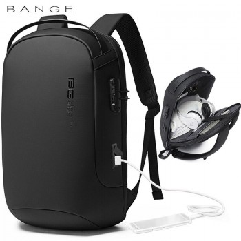 BANGE新品时尚背包轻商务跑车双肩包防盗休闲电脑包backpack