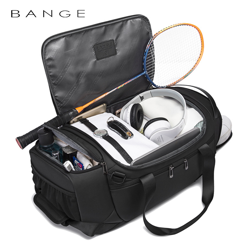 Bange新款男士旅行休闲健身包多功能户外斜跨包干湿分离手提包