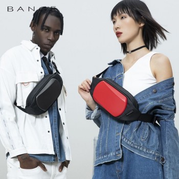 BANGE新品腰包男款胸包防水单肩包韩版EVA硬壳斜挎包情侣腰包批发
