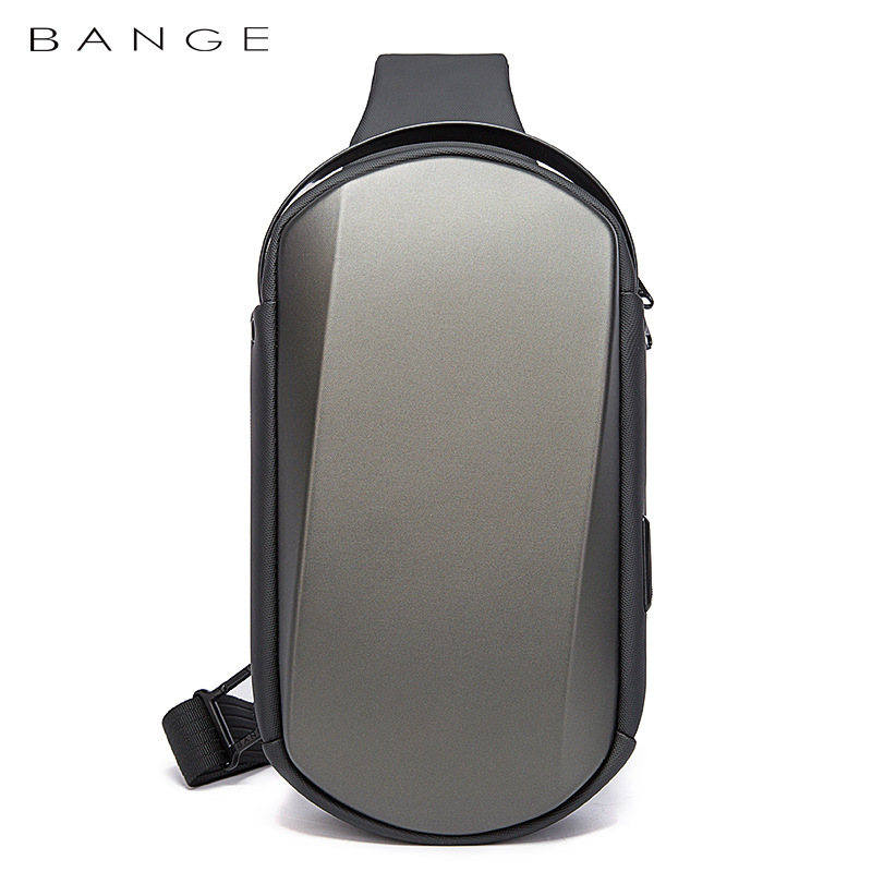 BANGE新款男士胸包防水eva硬壳单肩包潮流斜跨小包跨境Chest bag