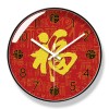 易普拉6010挂钟客厅钟表简约中式福满堂时尚家用时钟挂表石英钟