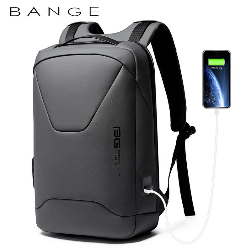BANGE新品防水背包男士商务通勤双肩包usb电脑包跨境backpack