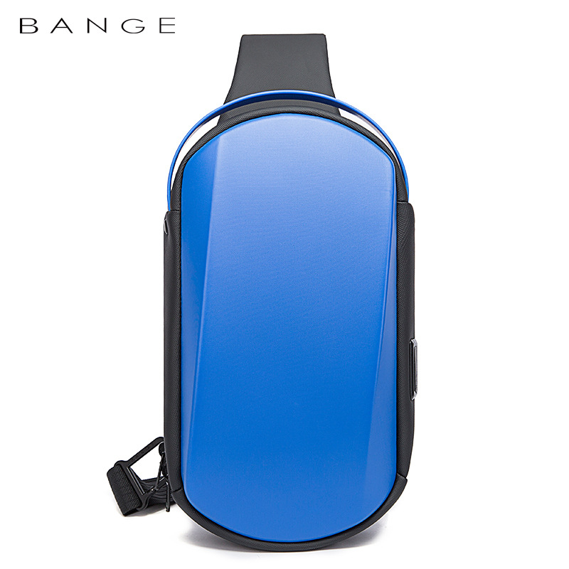 BANGE新款男士胸包防水eva硬壳单肩包潮流斜跨小包跨境Chest bag