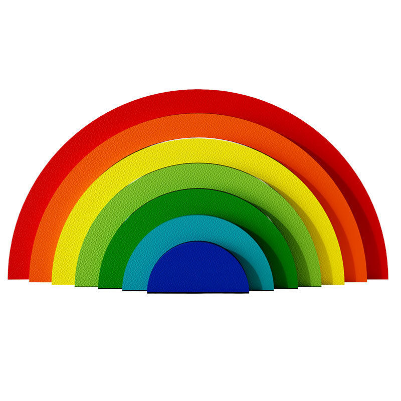 装饰摆件1006创意多色彩虹RAINBOW七彩积木摆台文艺客厅桌面玄关