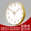 易普拉6026静音日历钟表挂钟客厅经典时钟挂表静音扫秒表石英钟