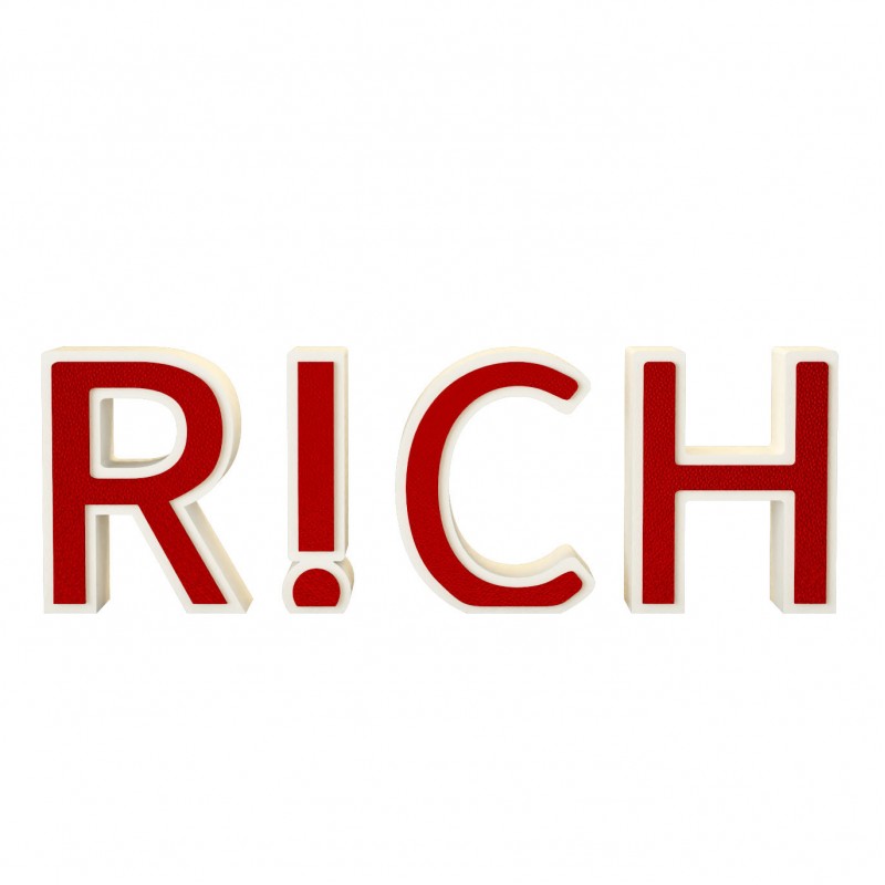 装饰摆件1031开门见红RICH马上有钱暴富招财字母创意装饰摆件桌面