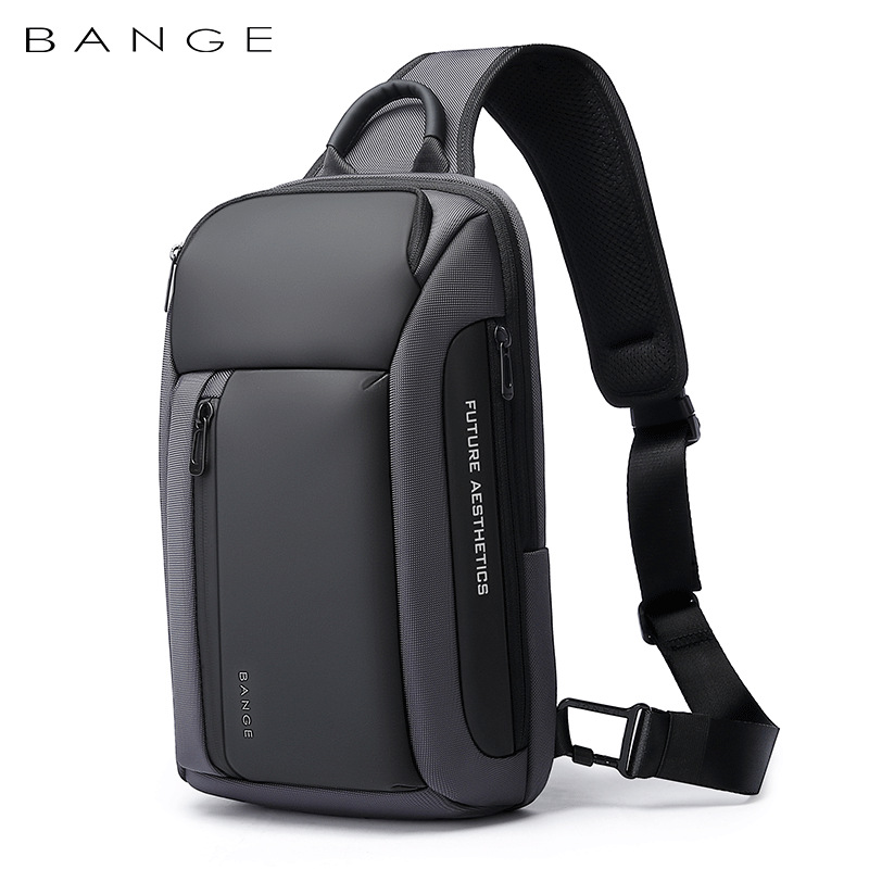 BANGE胸包男包防水男士胸包单肩包斜挎包男休闲挎包男士Sling bag