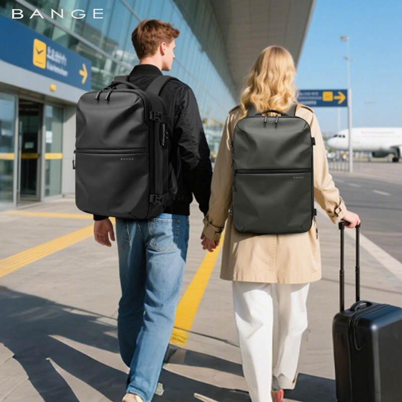 班歌真空压缩背包男女大容量旅行双肩包多功能防水扩容商务电脑包