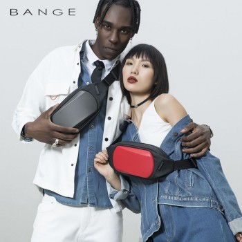 BANGE新品腰包男款胸包防水单肩包韩版EVA硬壳斜挎包情侣腰包批发