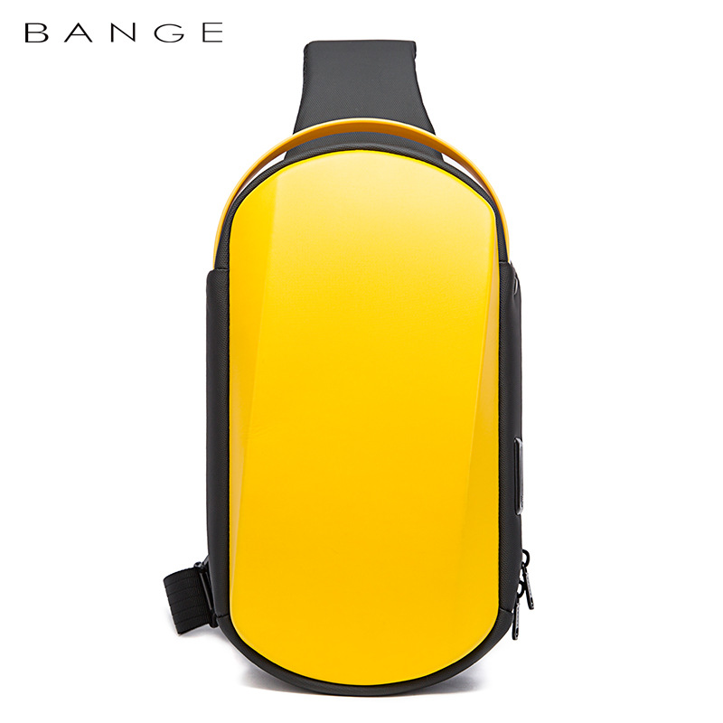 BANGE新款男士胸包防水eva硬壳单肩包潮流斜跨小包跨境Chest bag