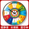易普拉7212卡通可爱时钟挂墙家用早教学习挂钟儿童房客厅圆形钟表